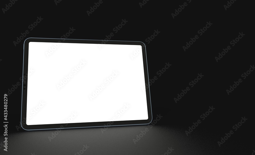 Tablet 3d computer with blank screen illustration Tablet 3d computer with blank screen illustration