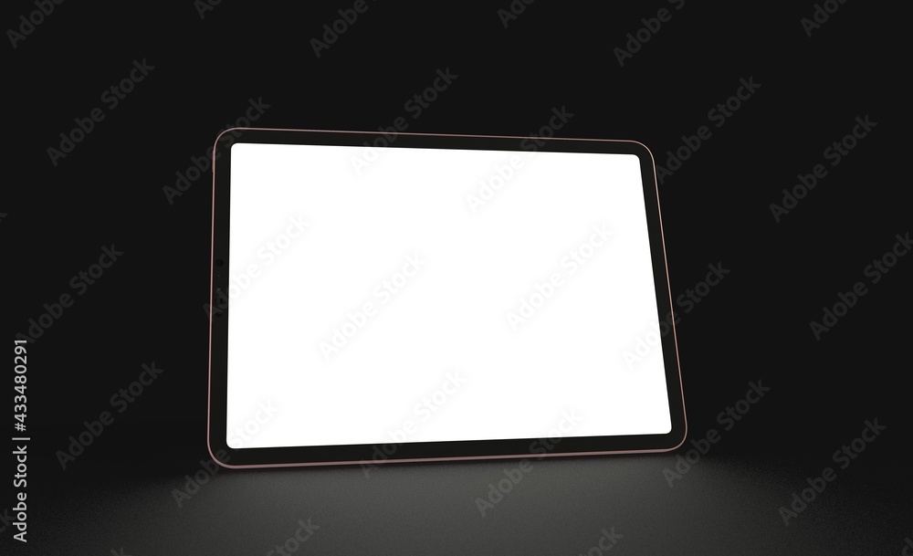 Tablet 3d computer with blank screen illustration Tablet 3d computer with blank screen illustration