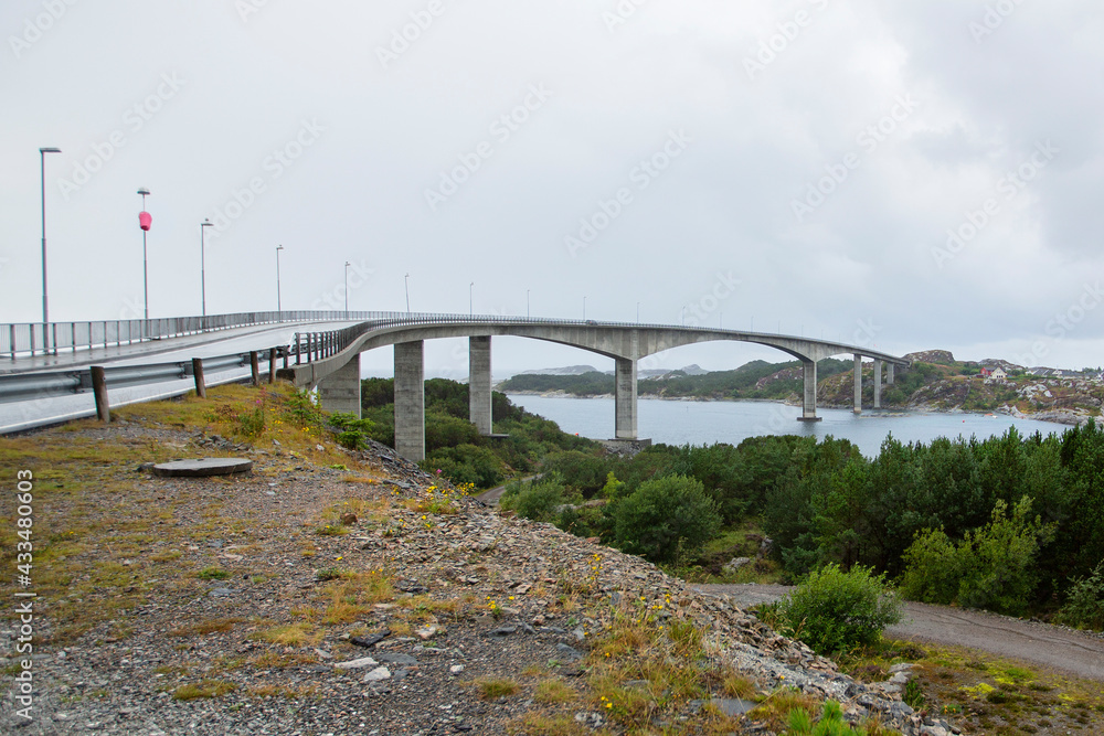 Bridge in the Norwegian fjords