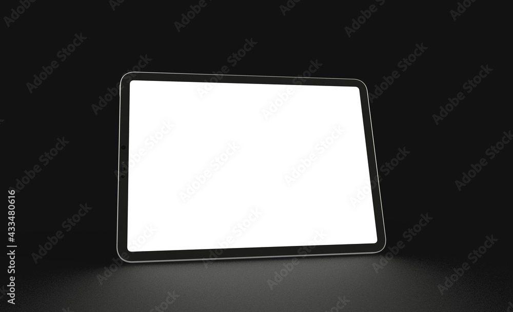 Tablet 3d computer with blank screen illustration Tablet 3d computer with blank screen illustration
