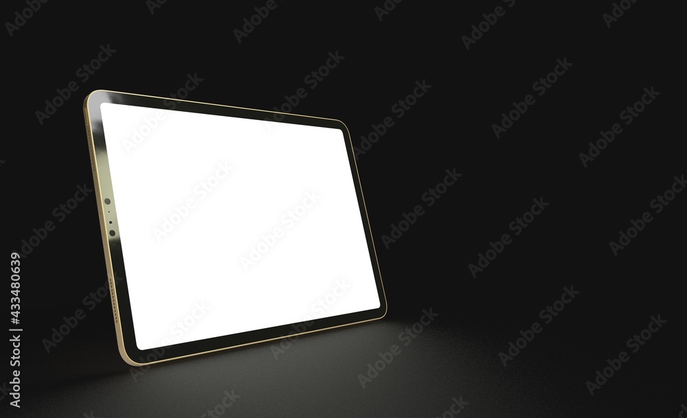 Tablet 3d computer with blank screen illustration Tablet 3d computer with blank screen illustration