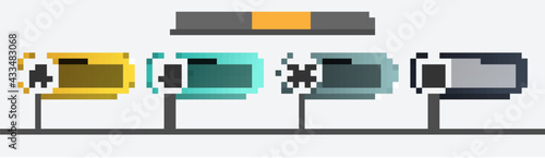 Set line Abacus, Arrow with sucker tip, Toy boat and Fidget spinner. Business infographic template. Vector