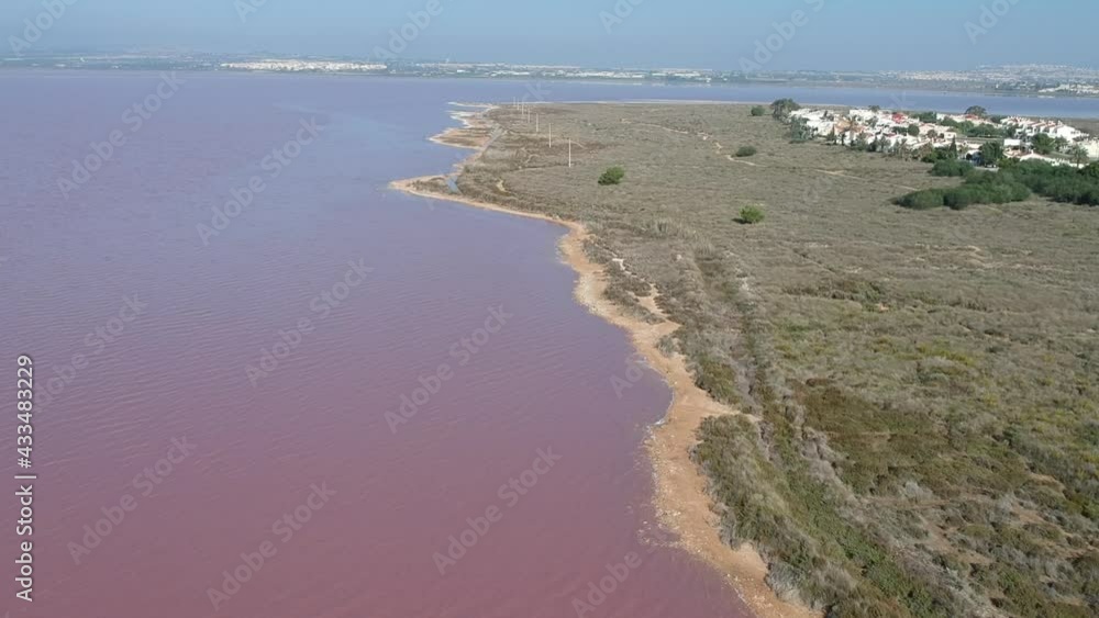 Camargue Pink Salt Lake Aerial View Camargue Pink Salt Lake Aerial View