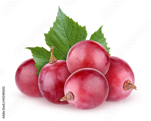 red grape isolated on a white background with clipping path.