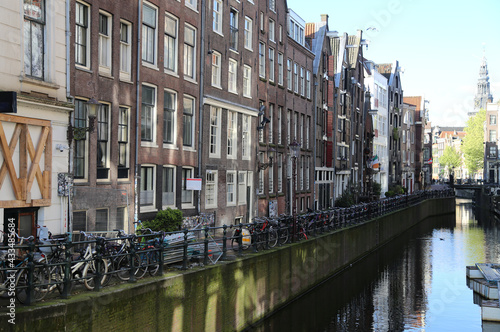 The typical houses of the city of Amsterdam
