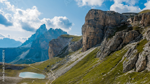Canvas-taulu Three cime dolomites mountains