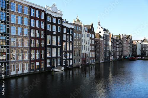 Canvas Print The typical houses of the city of Amsterdam