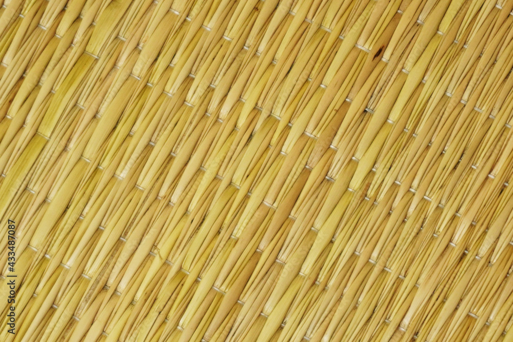 Frame filling seamless top view image of a kora grass mat. Frame filling seamless top view image of a kora grass mat.