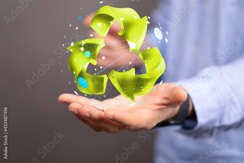 Concept of recycling - 3d rendering ecology