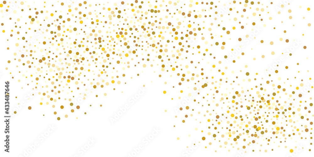 Golden point confetti on a white background. Luxury background. Golden point confetti on a white background. Luxury background.
