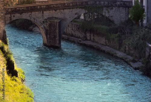 bridge in the town of castelnuovo in tuscany garfagnana