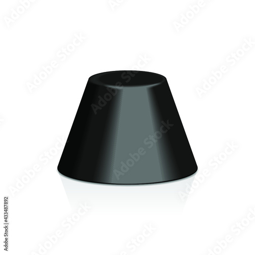 Truncated cone isolated on a white background. 3d rendering