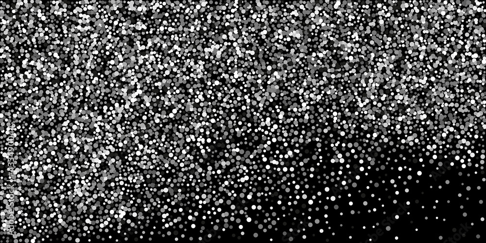 Silver shine of confetti on a black background. Luxury background. Silver shine of confetti on a black background. Luxury background.