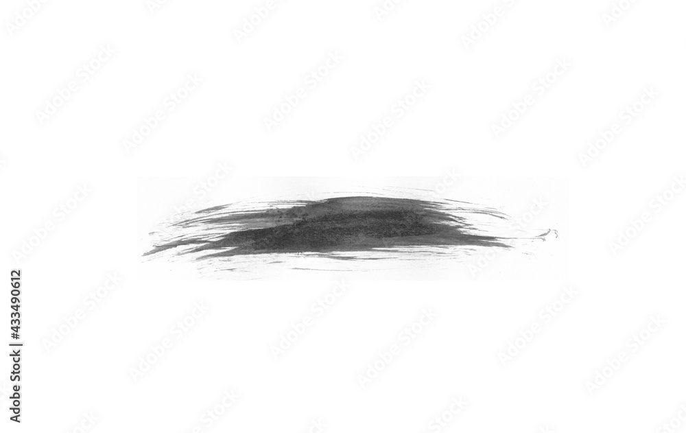 Fototapeta premium Beautiful black stroke isolated brush for painting