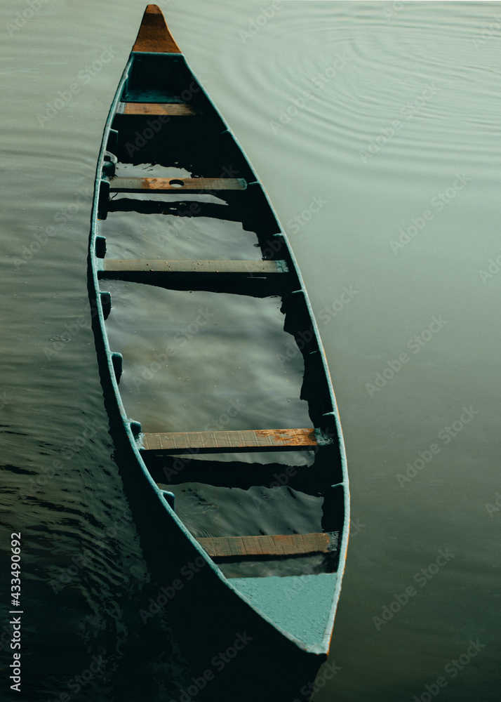 boat on the lake in kerala,India.