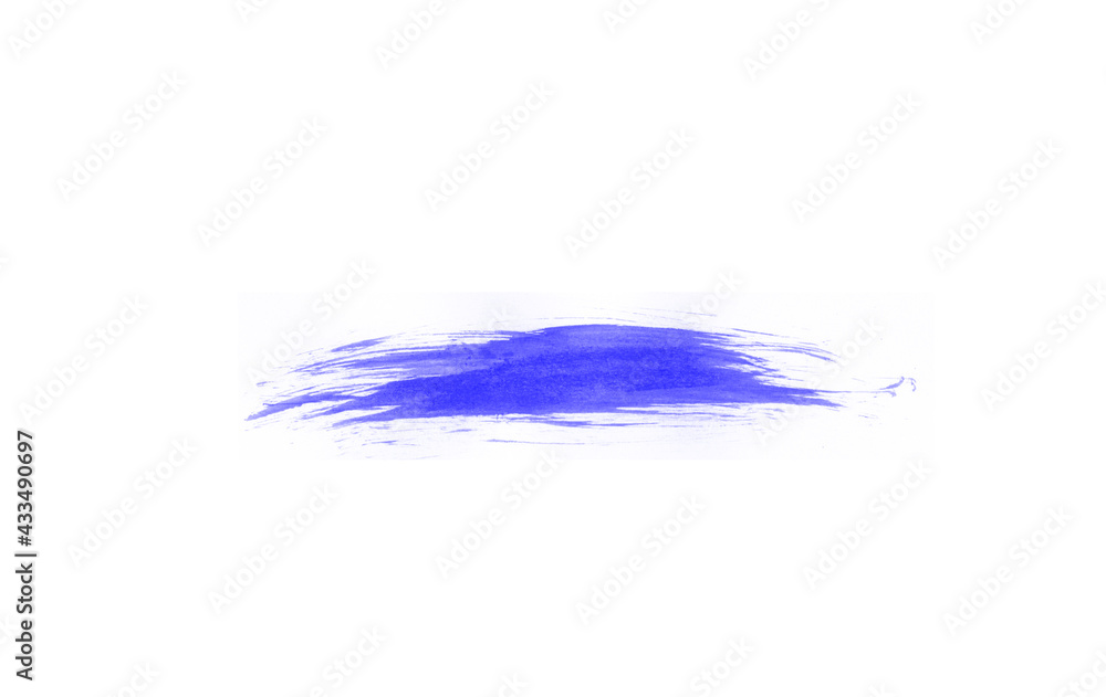 Beautiful blue stroke isolated brush for painting