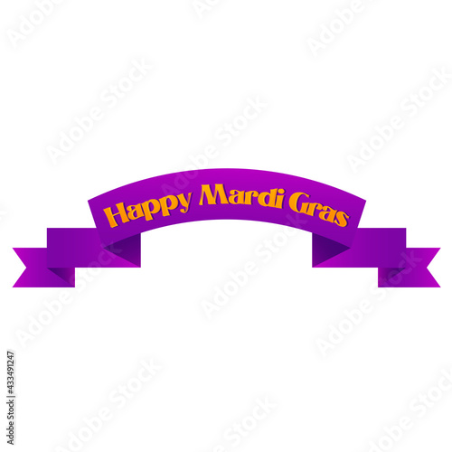 Notice happy mardi grass venice festival icon- Vector
