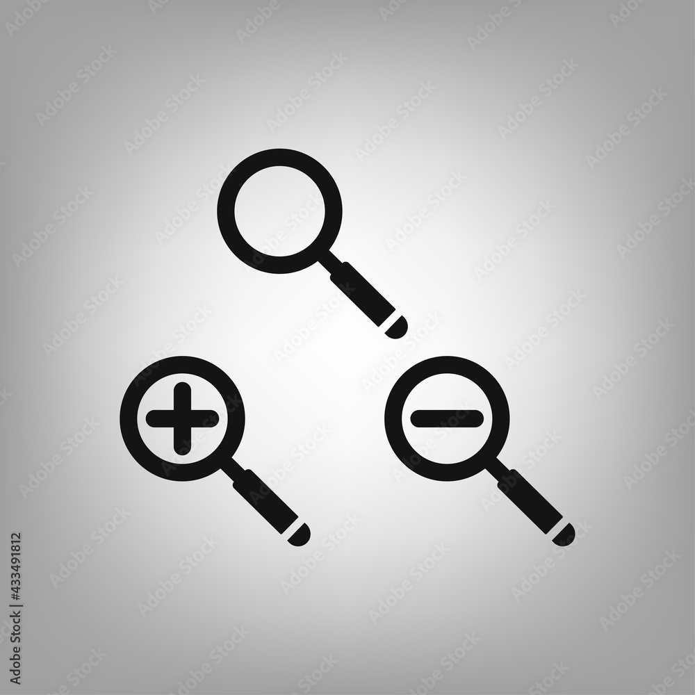 Magnifier icon for the interface of applications, games. Magnifier icon for the interface of applications, games.