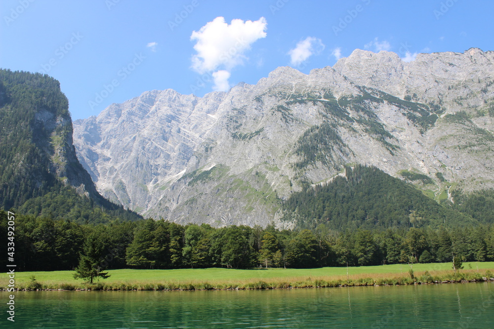 Mountais around the lake Koningssee in Austria