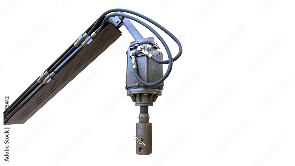 torque head for helical piers machine - isolated conceptual industrial 3D illustration torque head for helical piers machine - isolated conceptual industrial 3D illustration