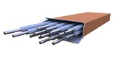 welding electrodes pack, isolated computer generated industrial 3D illustration