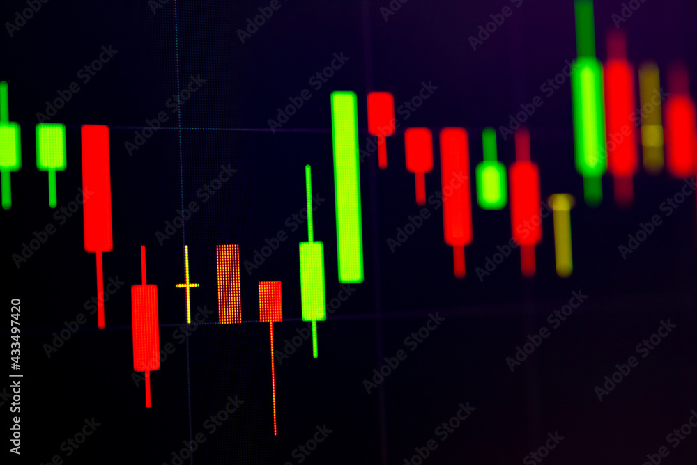 Financial data of stock market in term of a digital prices on LED display. A number of daily market price and quotation of prices chart to represent candle stick tracking in Forex trading. Financial data of stock market in term of a digital prices on LED display. A number of daily market price and quotation of prices chart to represent candle stick tracking in Forex trading.