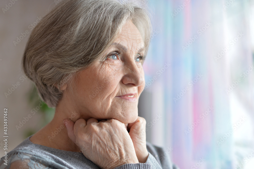 happy senior woman posing at home happy senior woman posing at home