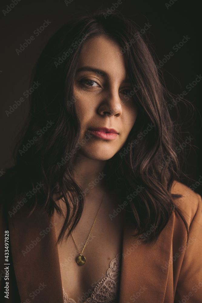 portrait of young stylish woman portrait of young stylish woman