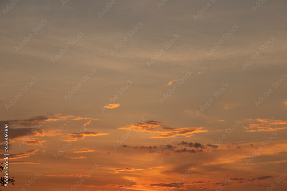 red sky or color sunset background.