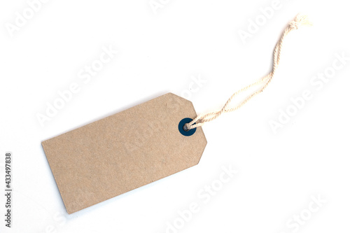 paper tag label or price label isolated on white background.