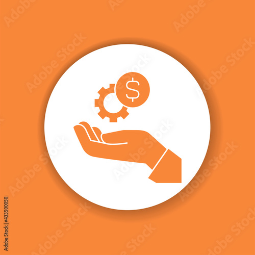 Funding sources black glyph icon. Pictogram for web page, mobile app, promo.