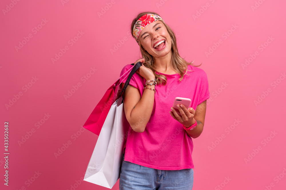 pretty cute smiling woman in pink shirt boho hippie style accessories smiling pretty cute smiling woman in pink shirt boho hippie style accessories smiling