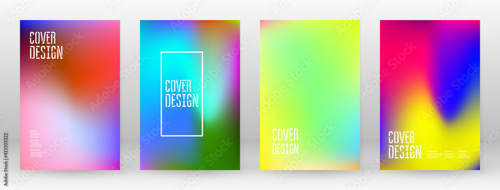 Fototapeta premium Pastel Soft. Rainbow Gradient Set Color Background