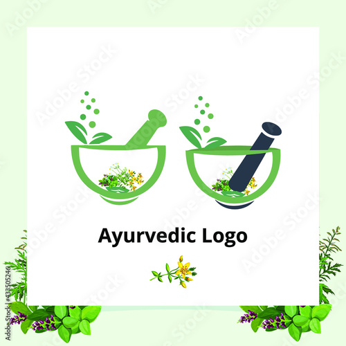 Ayurvedic logo design. logo design