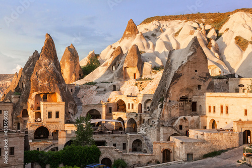 Rocky houses in unbelievable rocky nature of Cappadocia, Turkey