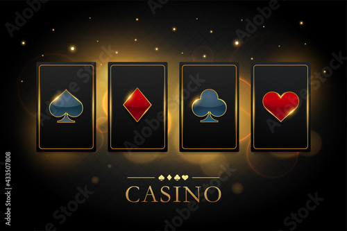 The Golden Card of Casino. Isolated Vector Illustration