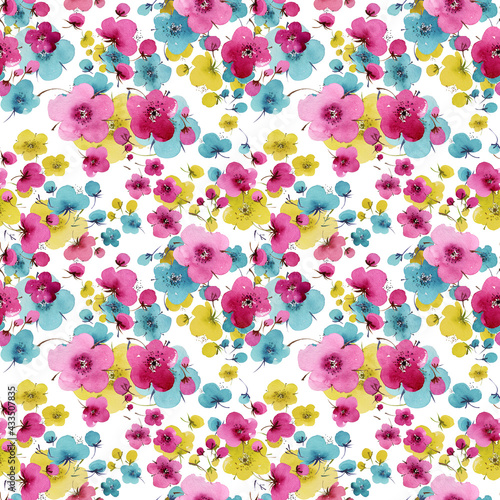  Seamless pattern of flowers