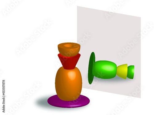 Figur Person gespiegelt