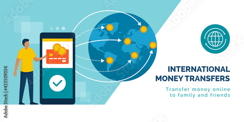International money transfer and safe transactions photo