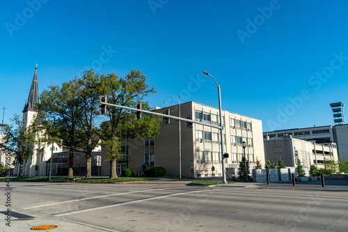 View of Downtown Lincoln, Nebraska from the capitol building photo