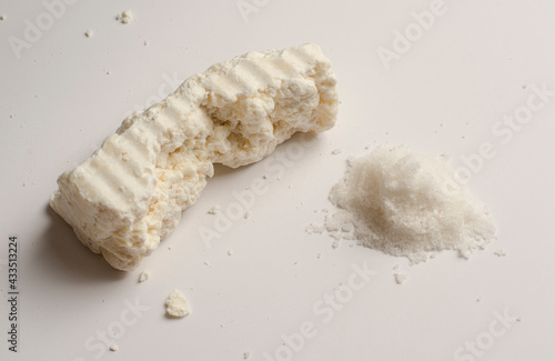 White rustic handmade soap of salt 