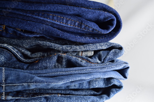 Fototapeta Denim jeans texture or denim jeans. Shopping concept