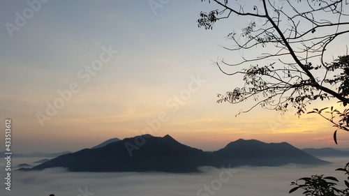 sunset in the mountains