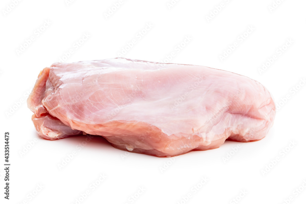 Poultry meat. Raw turkey meat. Breast meat.