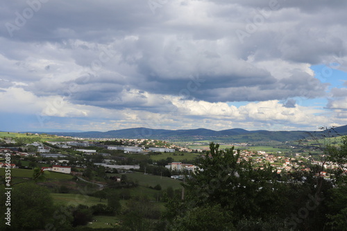 Vue d'ensemble de Saint Chamond, ville de Saint Chamond, département de la Loire, France