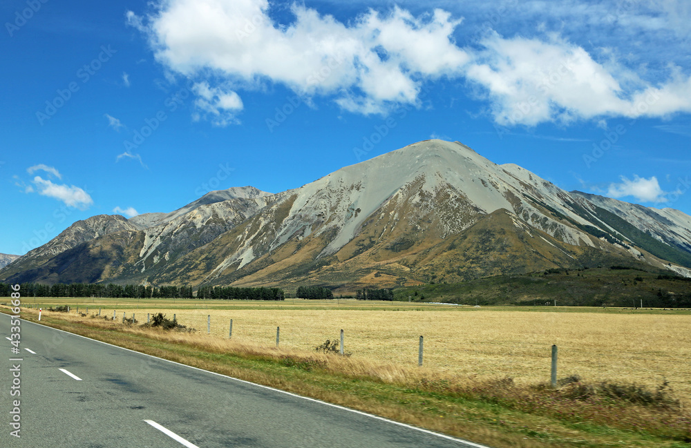Road and Craigieburn Range, New Zealand