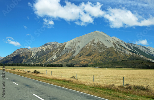 Road and Craigieburn Range, New Zealand