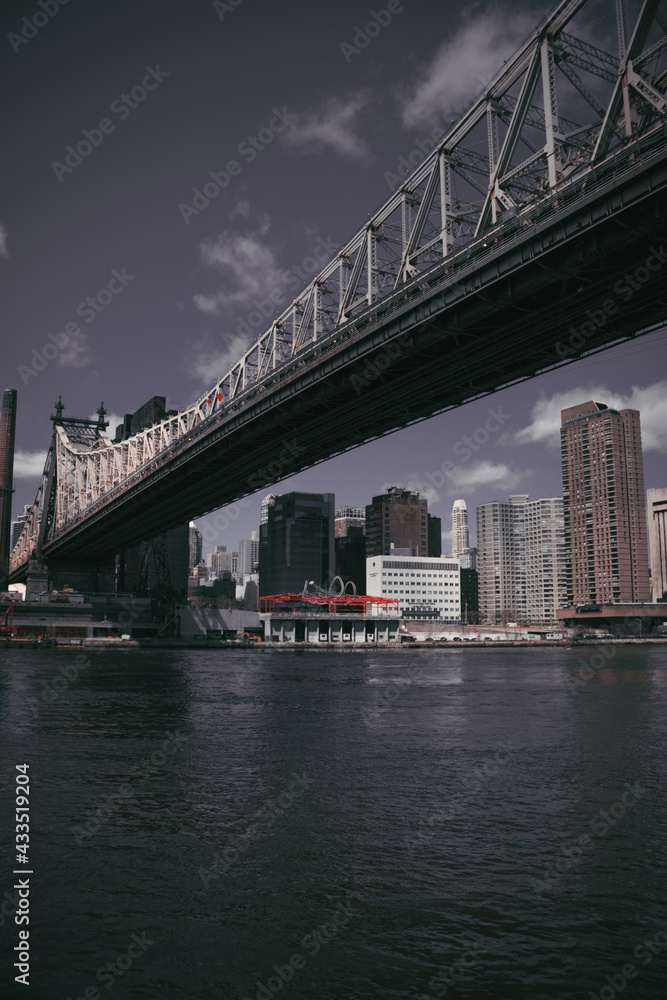 city bridge and city skyline