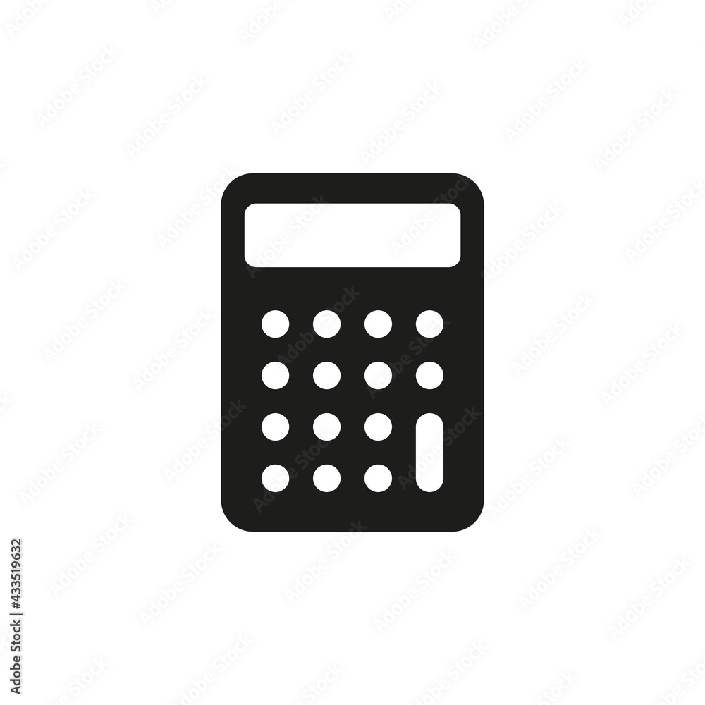Calculator icon isolated on white background. Calculator icon isolated on white background.