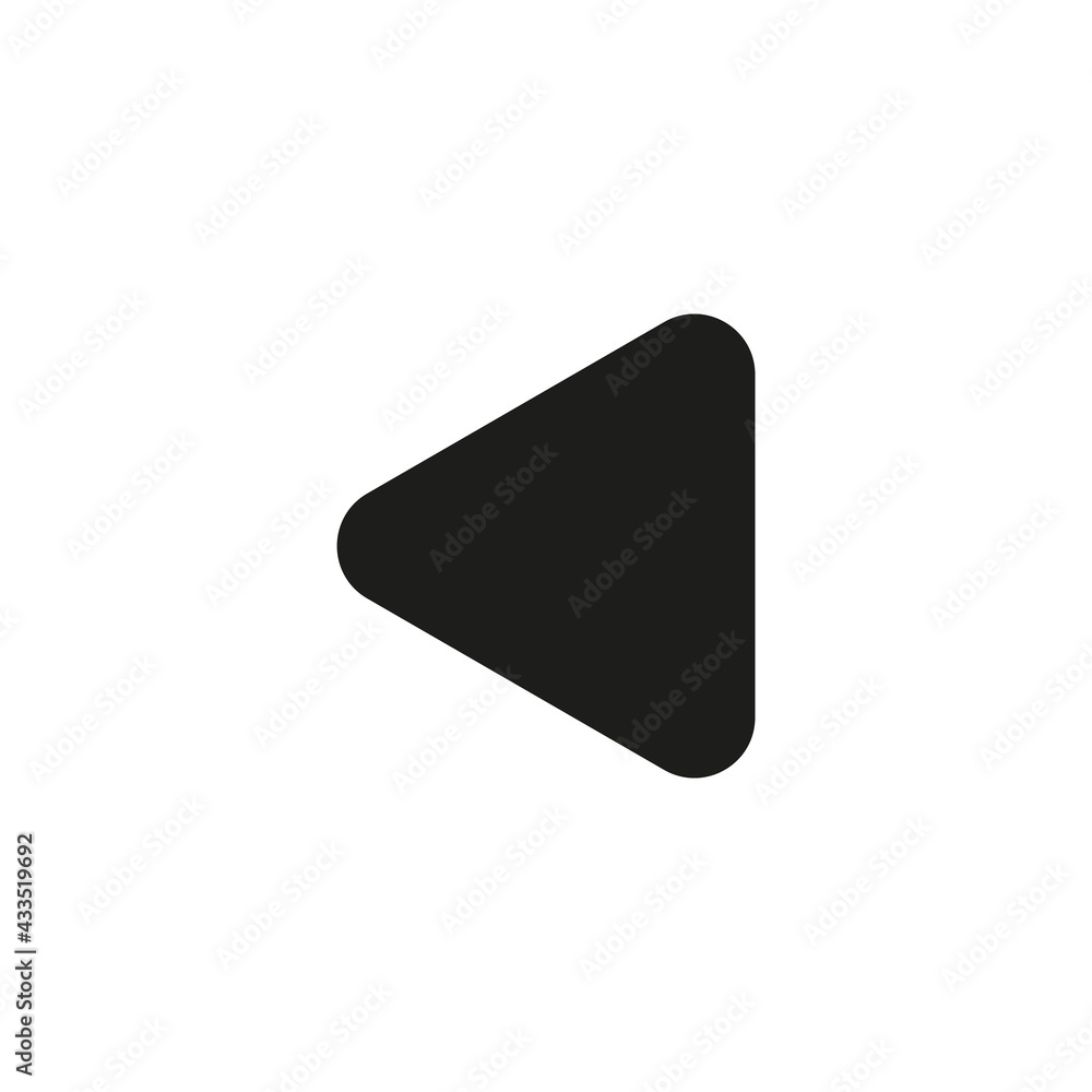 Left arrow vector icon. Previous page, swipe left button design for web and mobile UI. Left arrow vector icon. Previous page, swipe left button design for web and mobile UI.